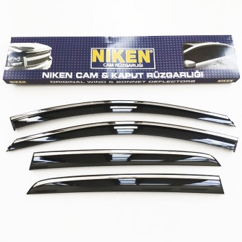 Niken Fiat Doblo 2-3 10- Paslanmaz Krom Çıta Oto Cam Rüzgarlığı